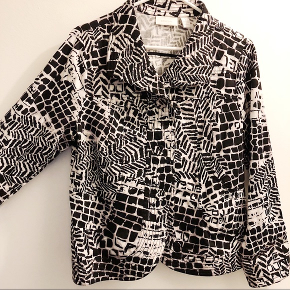 Chico’s Blazer Jacket neutrals, size 1 - Picture 2 of 8